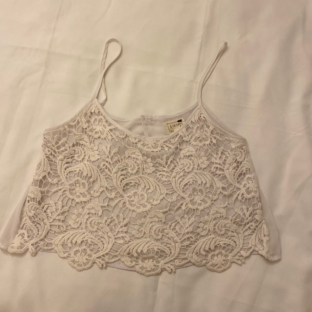 LA hearts crop top
